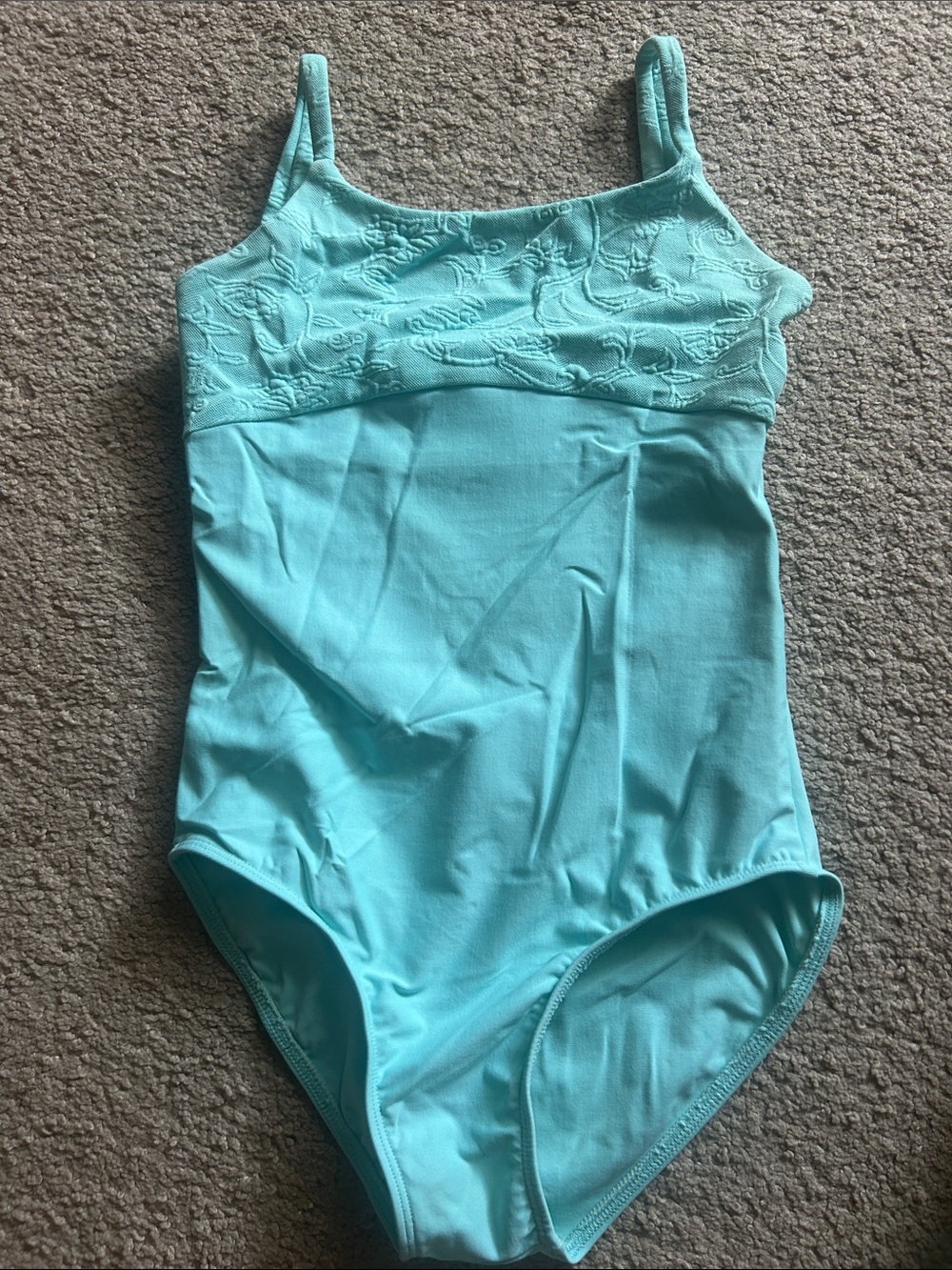 Teal kids dance leotard